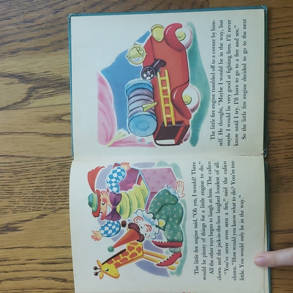 Vintage 50s The Too Little Fire Engine Hardcover Children's Book - Picture 6 of 8